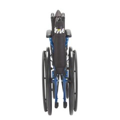 Blue Streak Wheelchair with Flip Back Desk Arms 18 in. Seat Swing Away Footrest