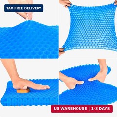 Gel Seat Cushion, Cooling seat Cushion (Super Large & Thick), Breathable Honeyco