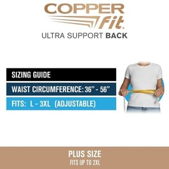 Lower Back Brace For Lumbar Ultra Back Support Copper Fit X (2XL/3XL)