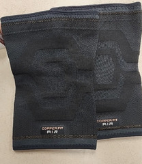 Copper Fit Elite Compression Knee Sleeve W/Air Flow Technology. 2 Pack. L/XL