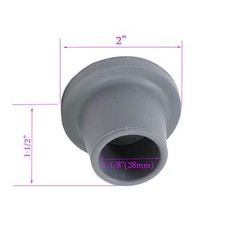 Replacement Feet for Shower Chair Bath Seat 1-1/8″ I.D Grey Non-Skid Rubber
