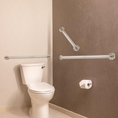 Homewerks 068 HW11236SS 36 Inch Bathroom Grab Bar with 1-1/2 Inch Diameter and E