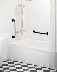 20″ Antique Bronze Shower Grab Bars – 2pk Solid Brass, Secure Wall Mount