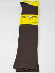 DR FOOZY COMPRESSION SOCKS NEW ONE SIZE ONE PAIR BROWN / COFFEE