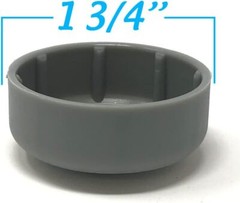 DELUXE Tuffcovers Walker Glide Caps – 2 Pairs (Gray)
