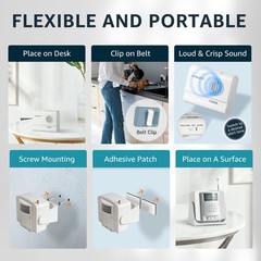 Bed Alarm Caregiver Pager with Wireless Motion Sensor Alarm Indoor Fall Preve…
