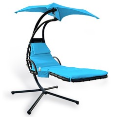 Outdoor Hanging Lounge Chair Replacement Cushion 90″L x 29″W x 1″D, Blue