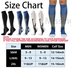 Compression Socks Pain Relief Calf Leg Foot Support Stocking Men&Women 20-30MMHG