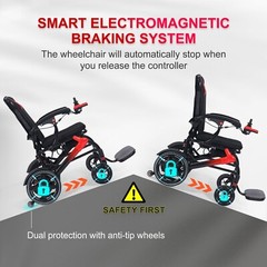 TopMate EW11 Electric Power Wheelchair for Seniors Adults Lightweight Foldable