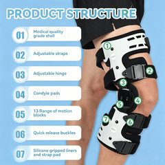 Daily Use Adjustable OA Unloader Knee Brace,Fit for Pain Relief Walking Support