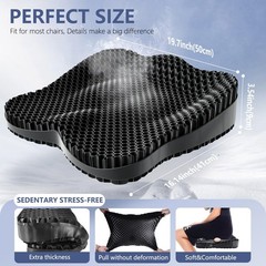 Cooling Gel Seat Cushion 19.7in – Thick Pressure Relief Pad for Office, Car, Whe