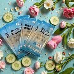 Mint Leaf Body Cleansing Wipes for Adults w/ Vitamin E & Aloe Vera 30 Count NIB