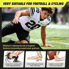 Football Wrist Brace Support Guard for Cycling, Biking, Motocross – 2-Pack L
