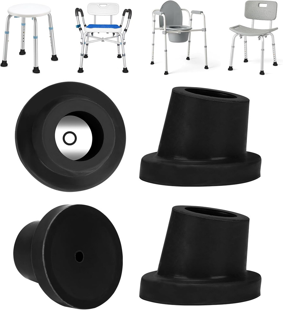 Shower Chair Leg Caps – Heavy Duty Replacement Feet for Bath Seat, 1-1/8″ I.D. S