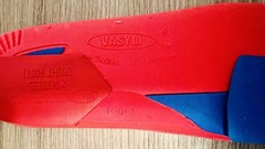 Vasyli Medical Red High Density 3/4 length heat-moldable orthotic insoles.