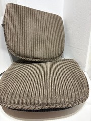 Nikita Brown Non Slip Heel Cushions Pair Ribbed Fabric Padded Insoles