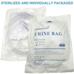 Urinary Drainage Bag with Anti-Reflux Chamber, Urine Bag with 2000 mL Volume,…