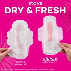 Always Radiant Extra Heavy Flow Pads with Wings – Light Clean Scent – Size3-40ct