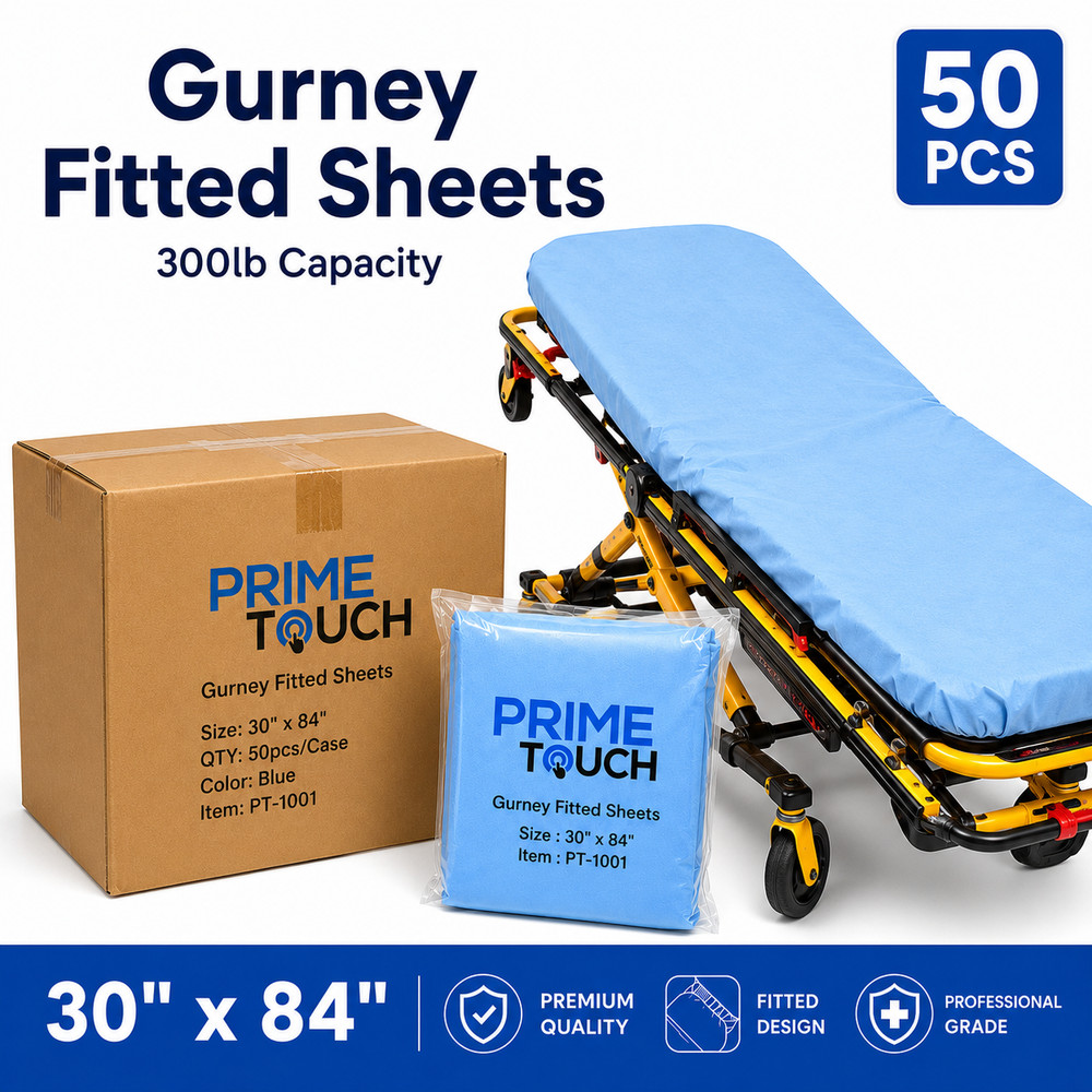 50 Pcs Disposable Fitted Stretcher Gurney Sheets 30″x84″ Medical Transportation