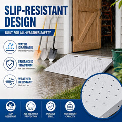 Heavy-Duty 29″ x 48″ Shed Ramp, 1500 LB Capacity for ATVs & Mowers (2PC)