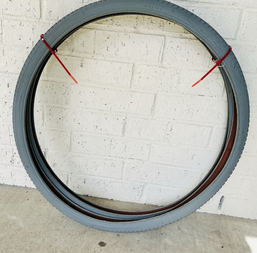 Pair PRIMO Orion 24 x 1 3/8 Wheelchair Tires Gray 75psi pneumatic Street 37-540