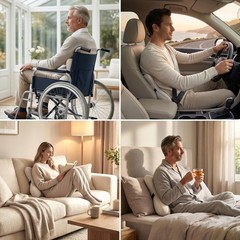 Lumbar Support Pillow for Office Chair, Back Support Cushion, Lumbar Pillow f…