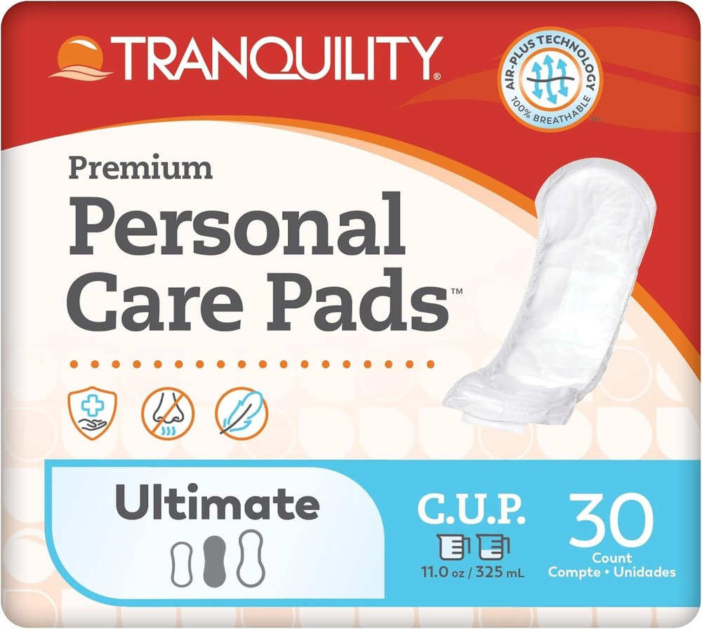 Tranquility Premium Personal Care Pads, Ultimate Absorbency, 13.7″, 120 Count