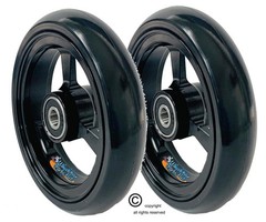 Set of 2 Soft Roll COLOR Caster Wheels in 4″ for Wheelchairs