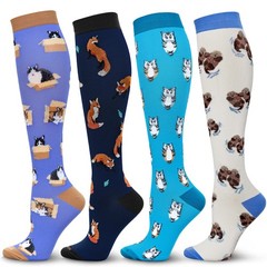 LEVSOX Compression Socks Women and Men, 20-30mmHg, Best Small, 4 Pairs Mix C