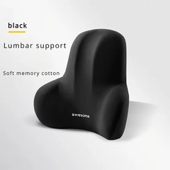 1pc Memory Foam Seat Cushion Set – 2-in-1 Lumbar & Seat Pillow for Office/Car,Gr
