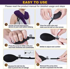 Cervical Traction Device Purple Neck Stretch Pain Relief Support.