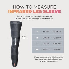 Leg Sleeve Full Length Pain Relief Muscle Recovery Charcoal Small