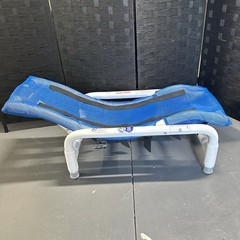 MJM Reclining Multi-Position Shower Bath Chair PVC Mesh 100lb Capacity Blue
