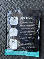 Beltwell – Plus-Size Foot & Ankle Compression Socks- Black 3- 4X