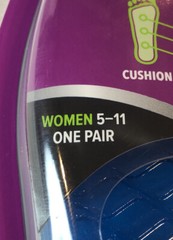Airplus Shock absorption Super Gel Cushion Insole Women’s 5-11 {Pack of 1 Pair}