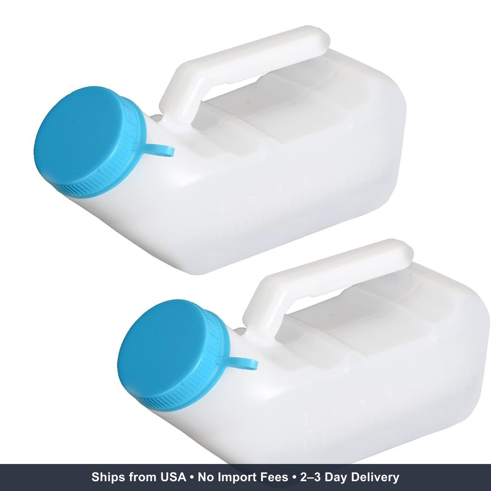 Upgraded Urinals for Men with Glow in The Dark,1000ml Thick Pee Bottles with Lid