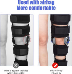 Hinged ROM Knee Brace Post Op Knee Brace Adjustable Knee Immobilizer Support wit