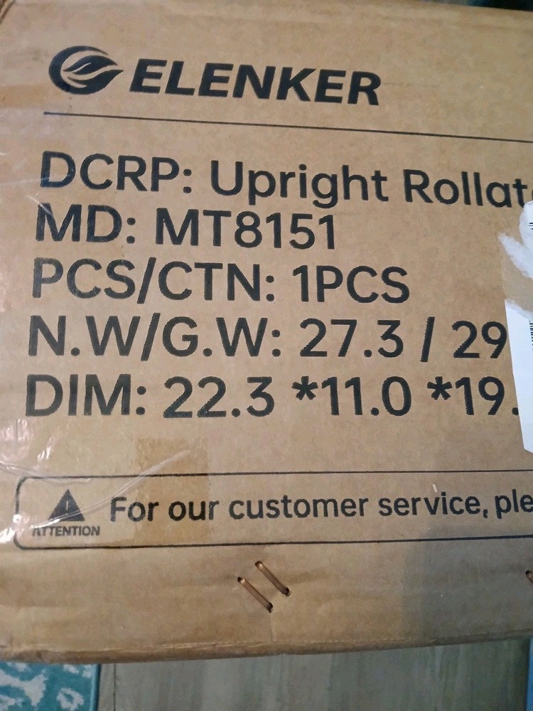 MT-8151 ELENKER® Upright Walker, Stand Up Rollator Walker with Padded Seat NIB