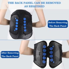 Nvorliy LSO Lower Back Brace Fit Women & Men, Compression Large, Black