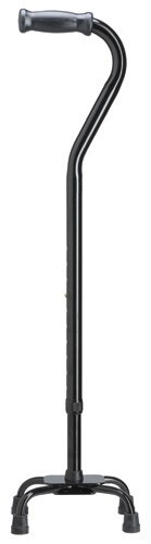Hercules Offset Handle Adjustable Quad Base Walking Cane Supports Up to 500 New!