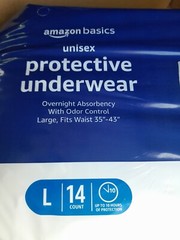 Amazon Basics Protective Underwear for Men & Women, Large 14 Count