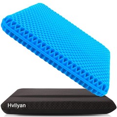 Hvllyan Gel Seat Cushion for Long Sitting (Thick & Extra X-Large, Blue