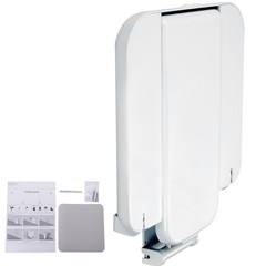 Uimoso Wall-Mounted Folding ABS Shower Seat, 15.7“ x 16.7“, Supports 440 lbs
