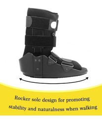 Jewlri Air Walking Boot Fracture Boot Protection Fits Left or Right Foot Black M