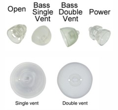 1 Pack Oticon miniFit 12mm Bass Single Vent Domes For Hearing Aids. 10 Total.