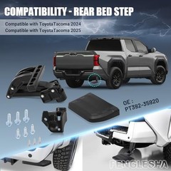 Tacoma Rear Compatible with Toyota Tacoma 2024 2025 Retractable Bumper Bed Step