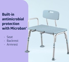 Banco de ducha ajustable y asiento de baño para personas mayores, 350 libra NEW