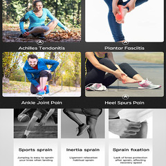 Ankle Brace Support Compression Sleeve Plantar Fasciitis Pain Relief Foot Wrap