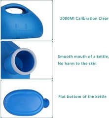 68 OZ Portable Urinal Bottle for Men with 59” Hose – Odor-Proof & Durable