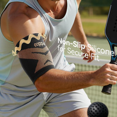 Copper-Infused Bicep Tendonitis Brace 1 Pair [Medical-Grade Compression ＆ Ultra